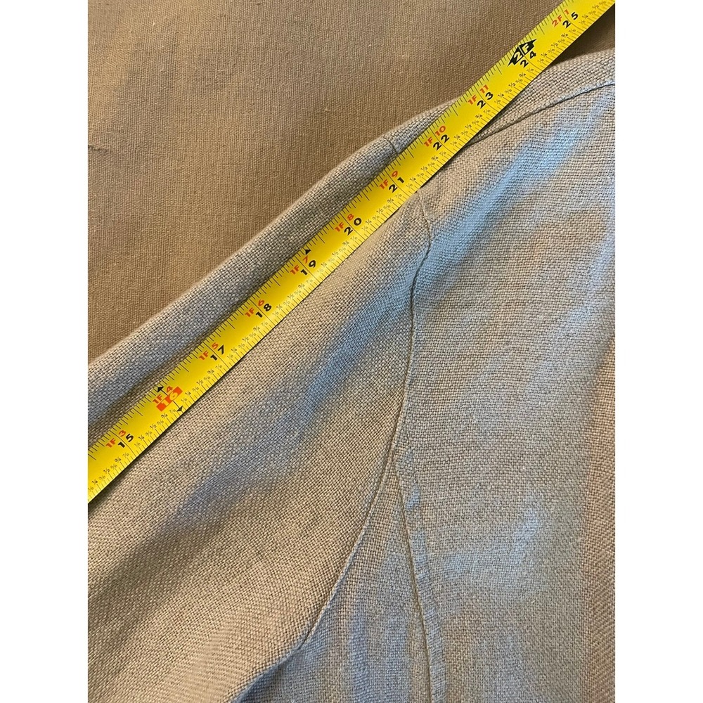 Eileen Fisher Organic Linen Blazer Sz M/L Cream Neutral Minimalist Quiet Luxury - Picture 4 of 7